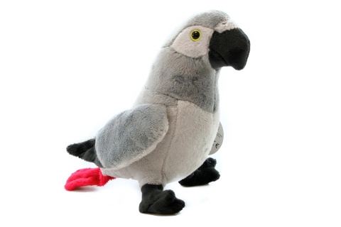 E-shop Plyšový sivý papagáj 20 cm