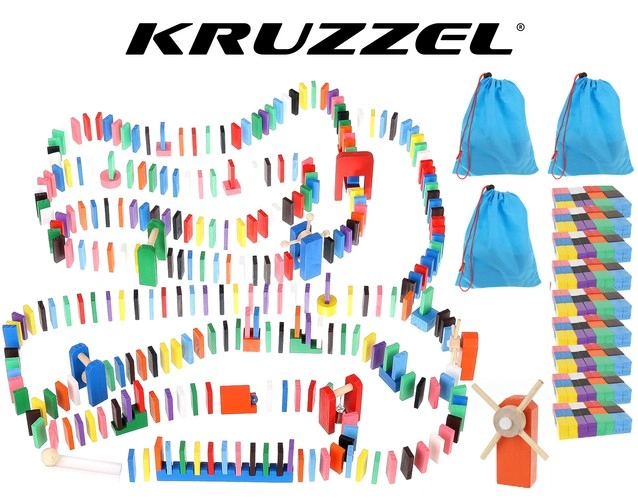 E-shop Kruzzel 9397 Drevené domino farebné 1080 ks