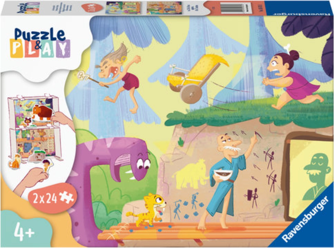 E-shop RAVENSBURGER &Play: Jaskynný človek 2x24 dielov