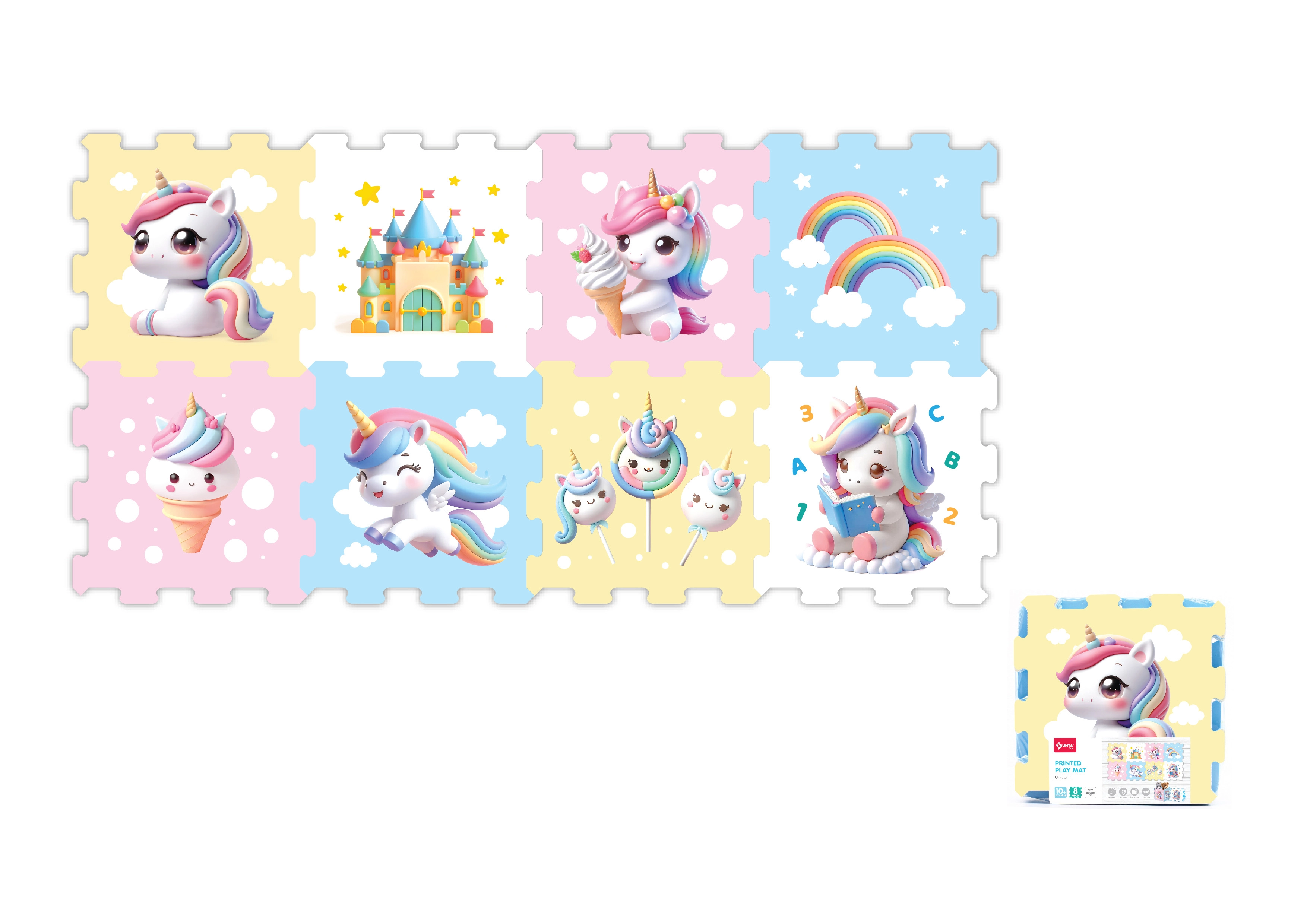 Wiky Mäkké bloky jednorožec 8 ks