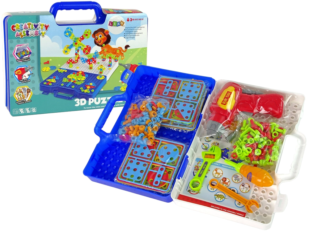E-shop Lean Toys DIY 3D puzzle v kufríku s príslušenstvom