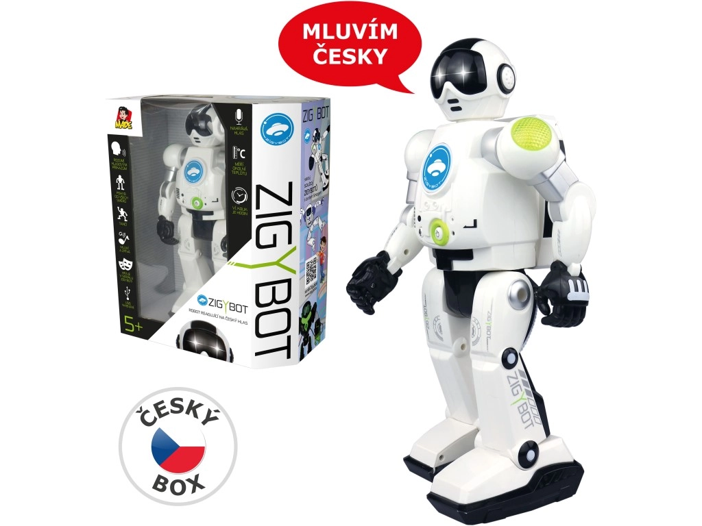 Interaktívny robot Zigy čierna