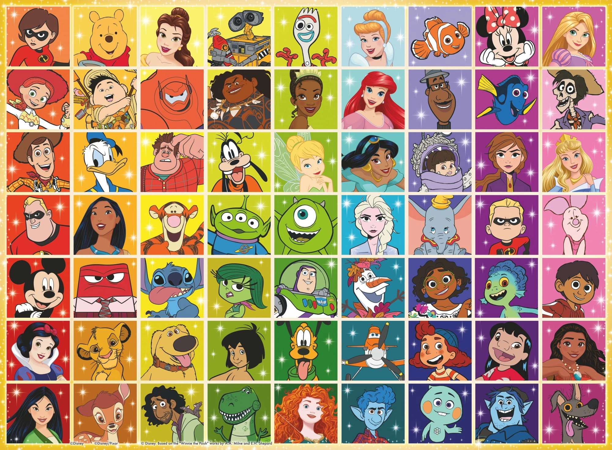 Ravensburger puzzle Disney: Postavičky XXL 100 dielikov