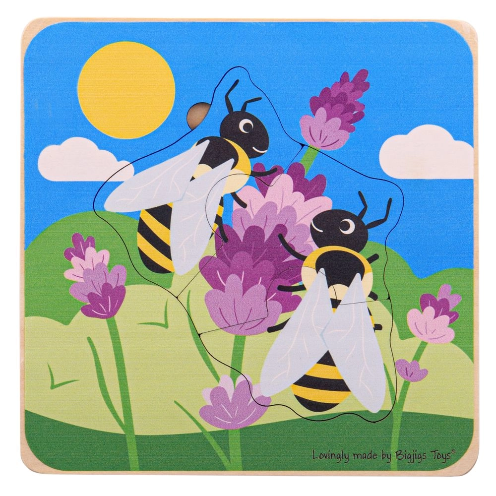 E-shop Bigjigs Toys vkladacie puzzle životné cykly včely