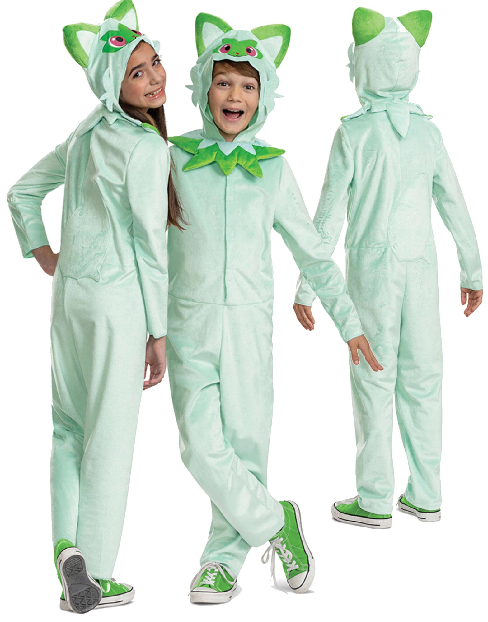 Detský kostým POKEMON Sprigatito kigurumi 127–136 cm (7–8 rokov)