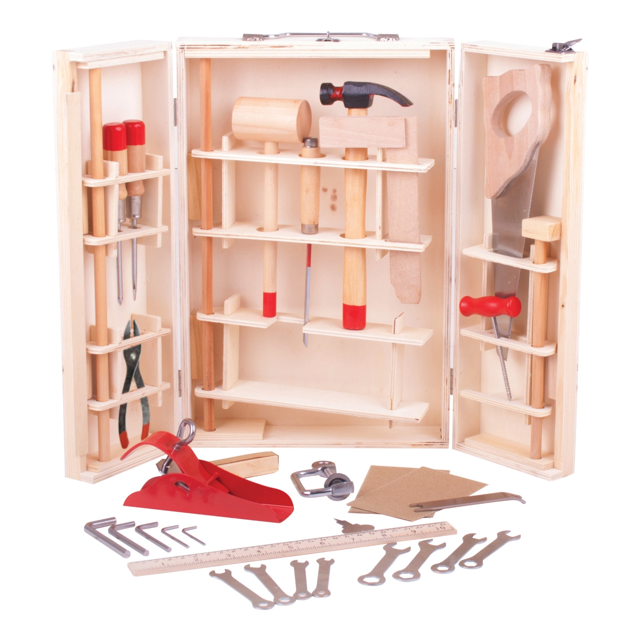Bigjigs Toys dřevěné hračky Kufřík s nářadím
