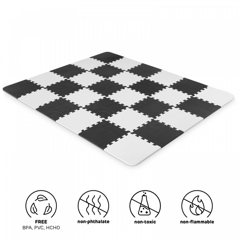 Kinderkraft Penové skladacie puzzle Luno Black 2020