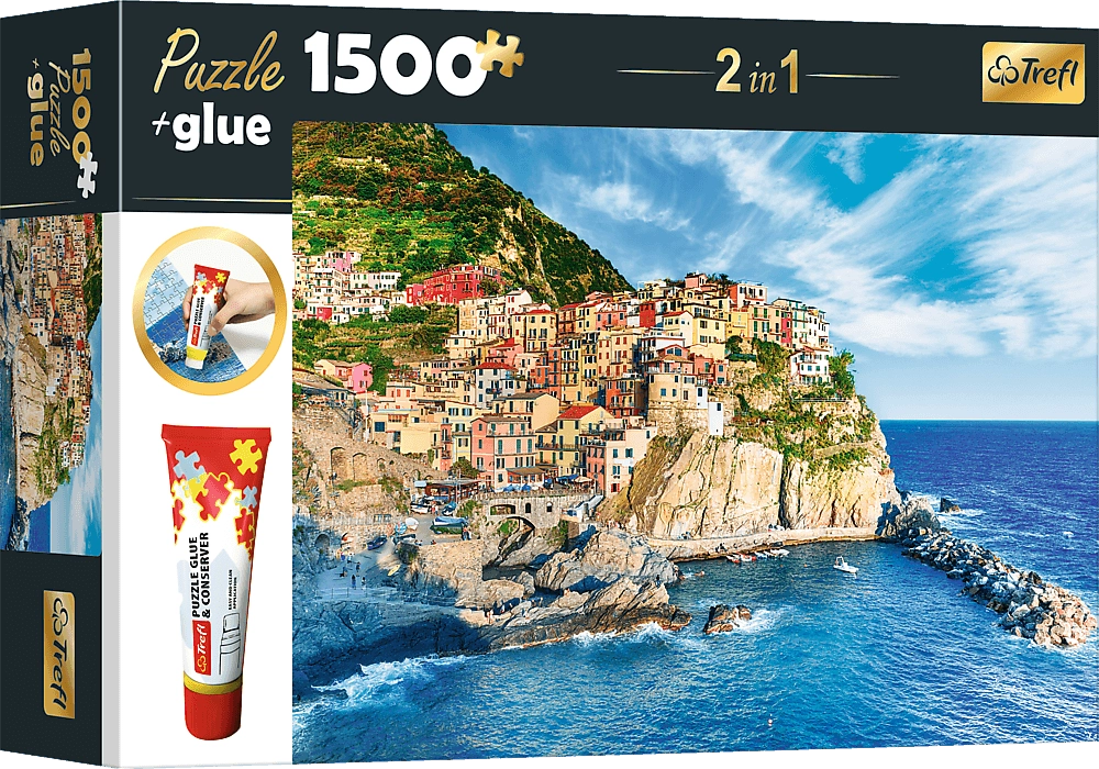 E-shop TREFL Sada 2v1 Manarola Ligurie Itálie s lepidlem 1500 dielov