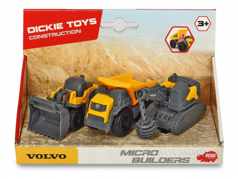 E-shop Dickie Stavební vozidla Volvo 3-Pack