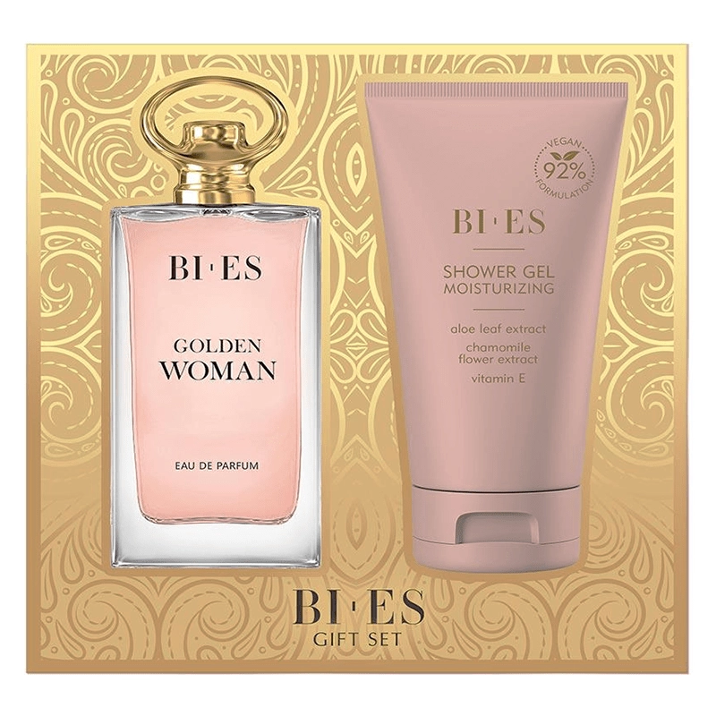 BI-ES Golden Woman EDP 90 ml + sprchový gél 150 ml dámska darčeková súprava