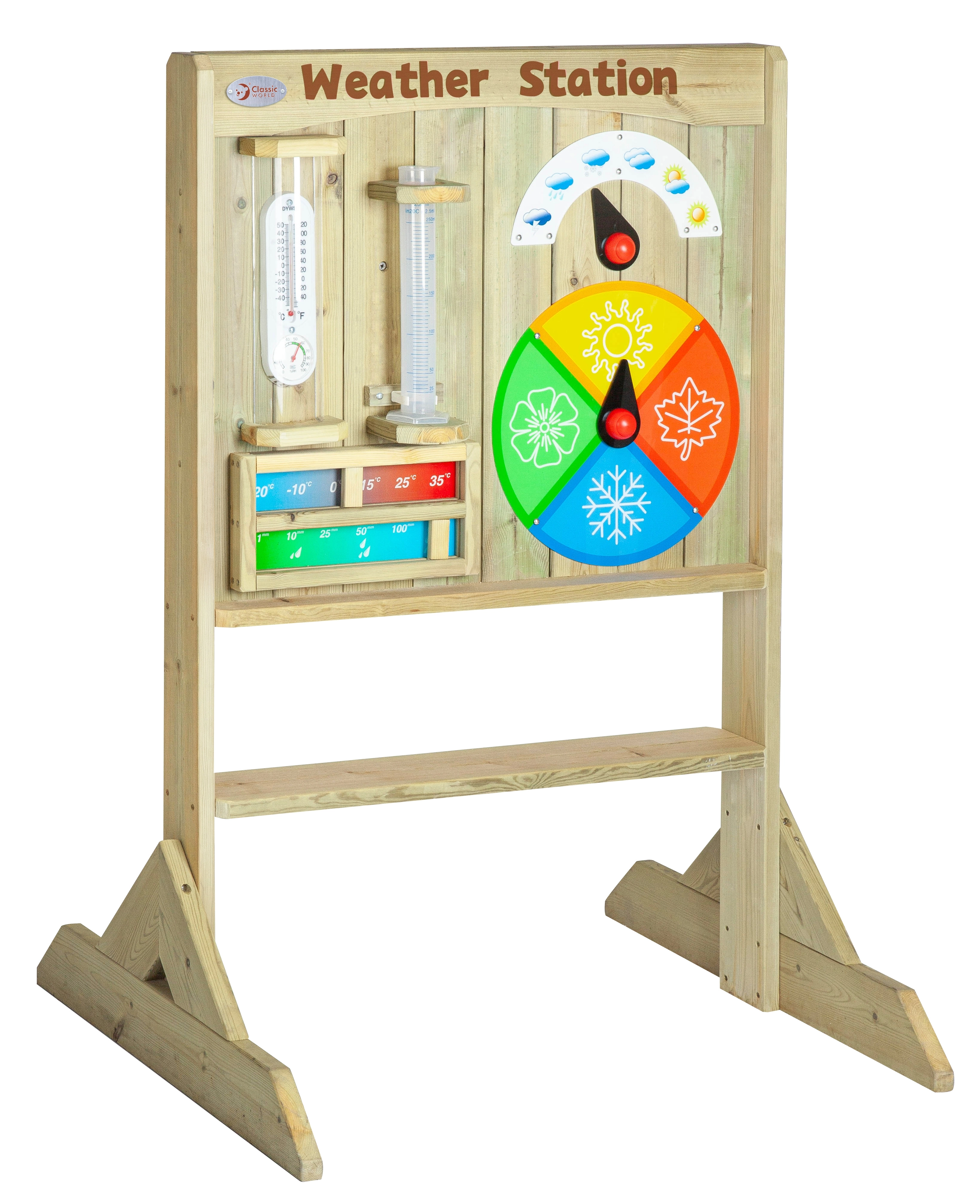 E-shop Classic World Edu Drevená edukačná meteorologická stanica s tabuľou Classic World