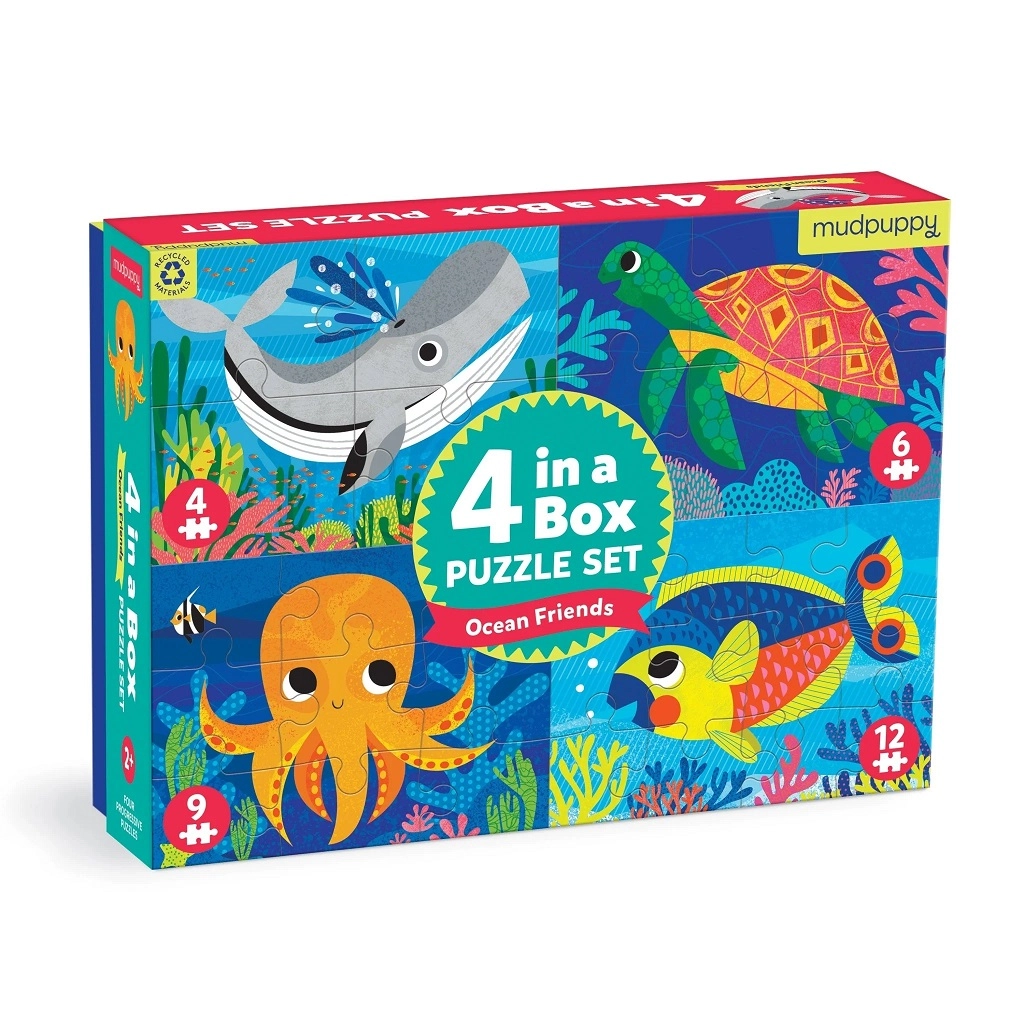 E-shop Mudpuppy puzzle oceán – sada 4 v 1