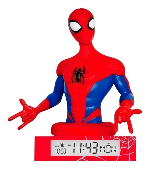 3D lampička s budíkom Spider-Man