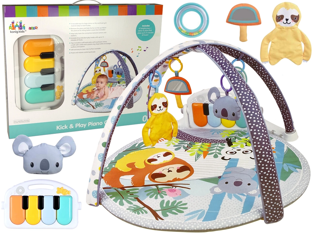 E-shop LEAN TOYS Edukačná podložka Koala s melódiou na klavír
