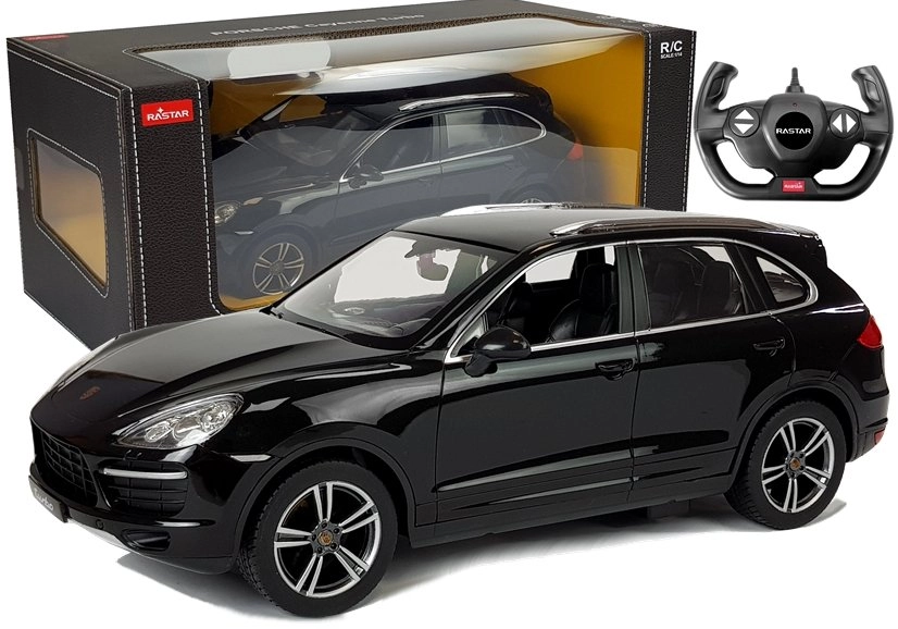 Auto na diaľkové ovládanie Porsche Cayenne Turbo R/C 1:14 čierne