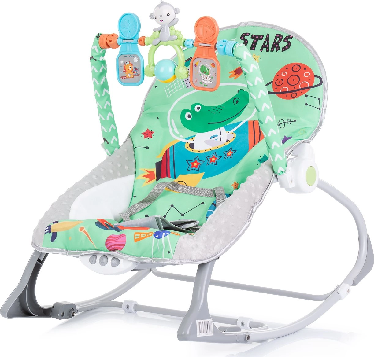 E-shop Chipolino ležadlo vibrujúce 2v1 Baby Spa Green
