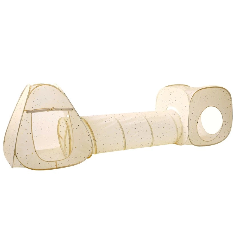 3 Sprouts detský stan a tunel 3v1 recycled terrazzo beige