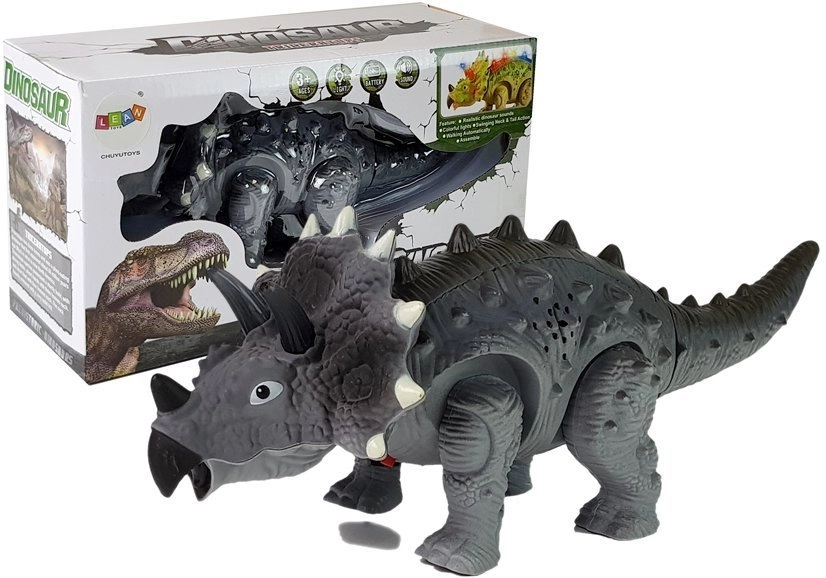 E-shop LEAN TOYS Dinosaurus Triceratops na batérie sivý