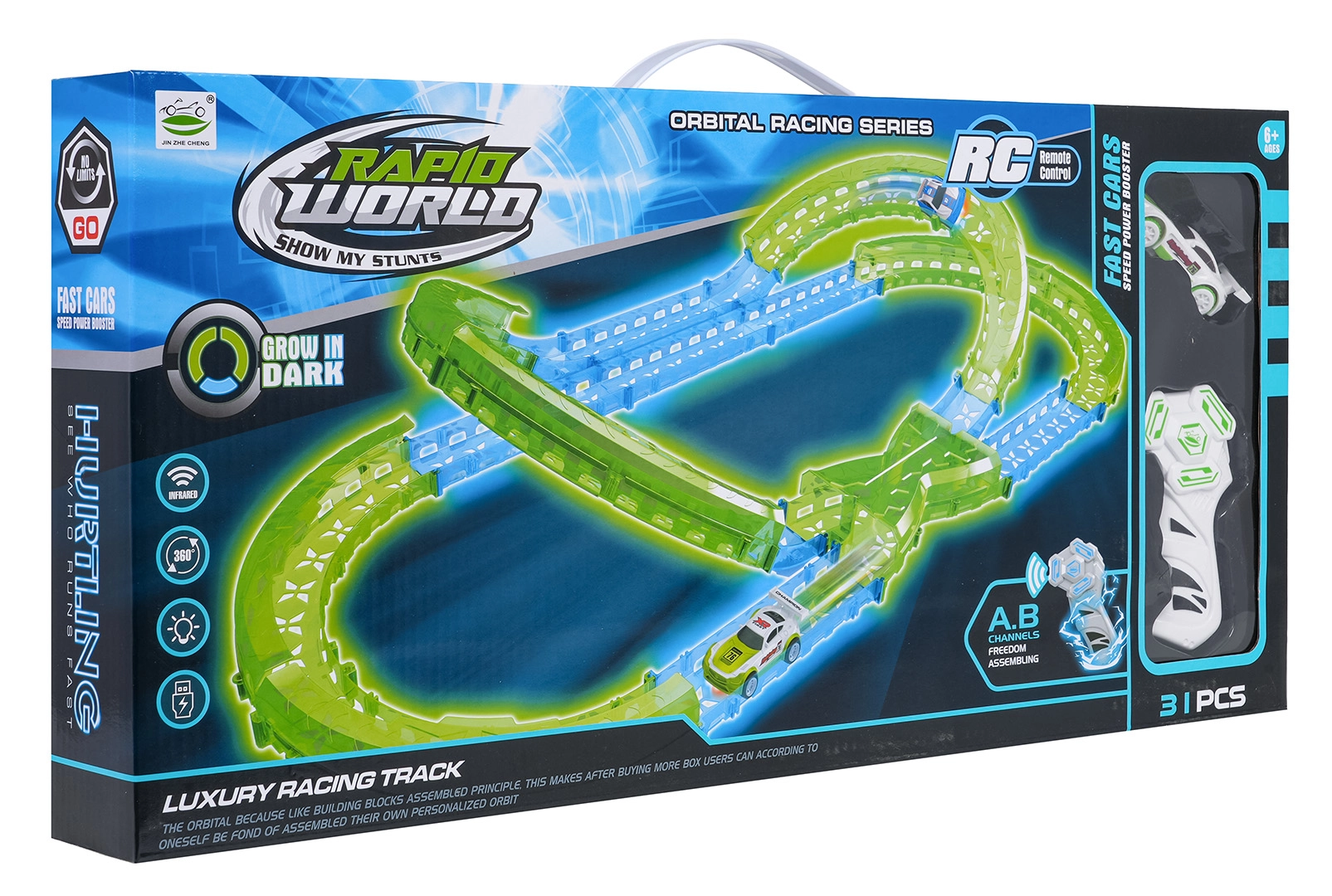 Svietiaca pretekárska dráha do tmy, 31 dielov