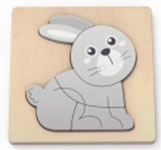 E-shop Drevené puzzle králik BABU
