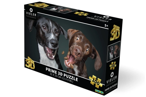 3D puzzle psy 100 dielikov