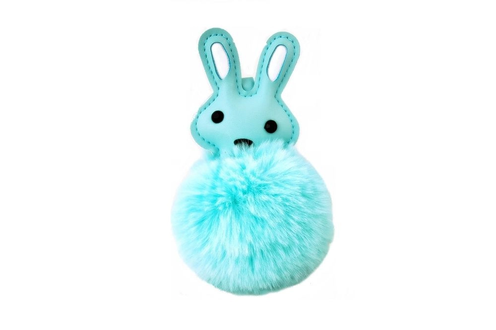 E-shop Závesná dekorácia králik s bambuľkou (12 × 8 cm)