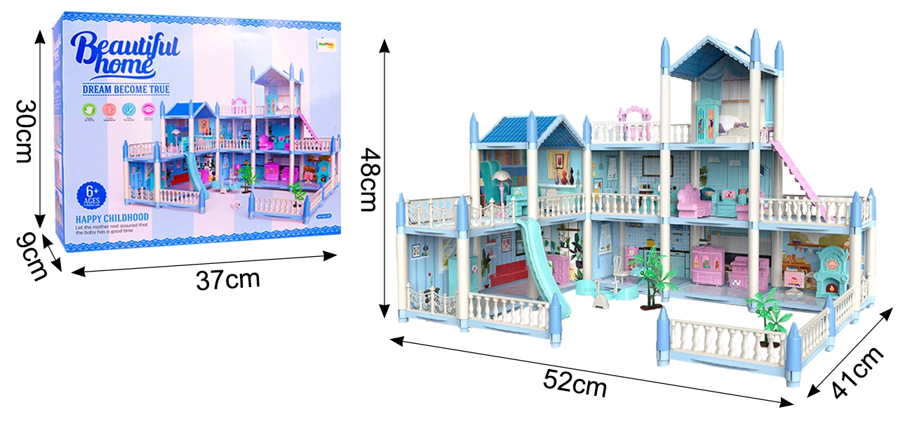 Domček pre bábiky vila rezidencia s ihriskom