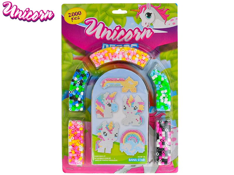 E-shop Unicorn sada zažehľovacích korálikov 2000 ks + 5 predlôh
