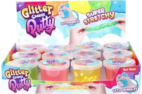 Sliz s trblietkami v tégliku