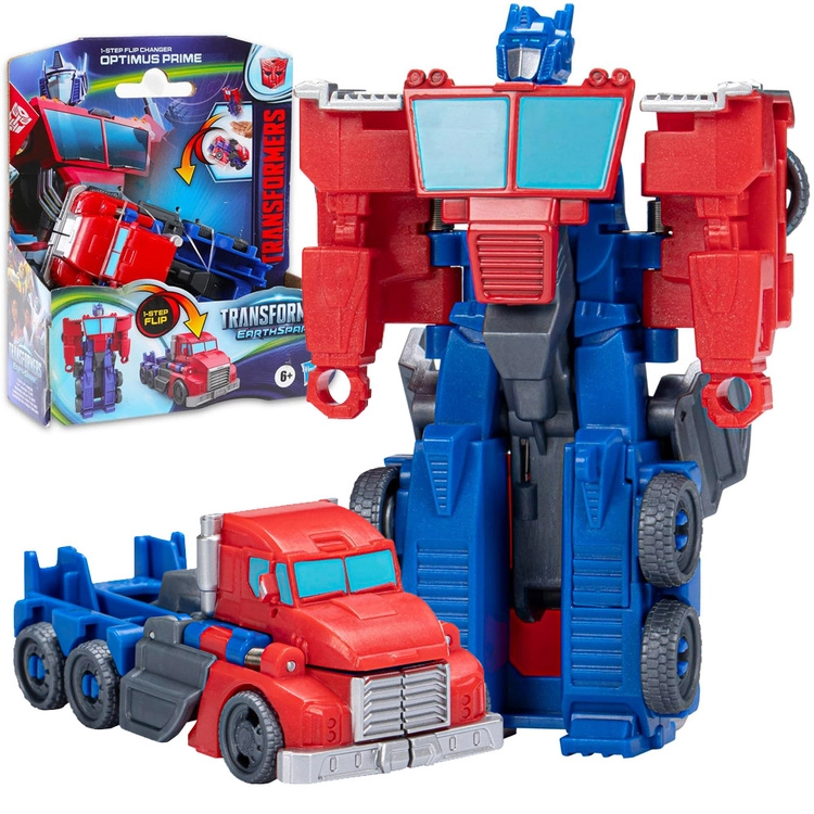 Transformers EarthSpark Optimus Prime figúrka 2 v 1 1-step flip changer - 1 kus