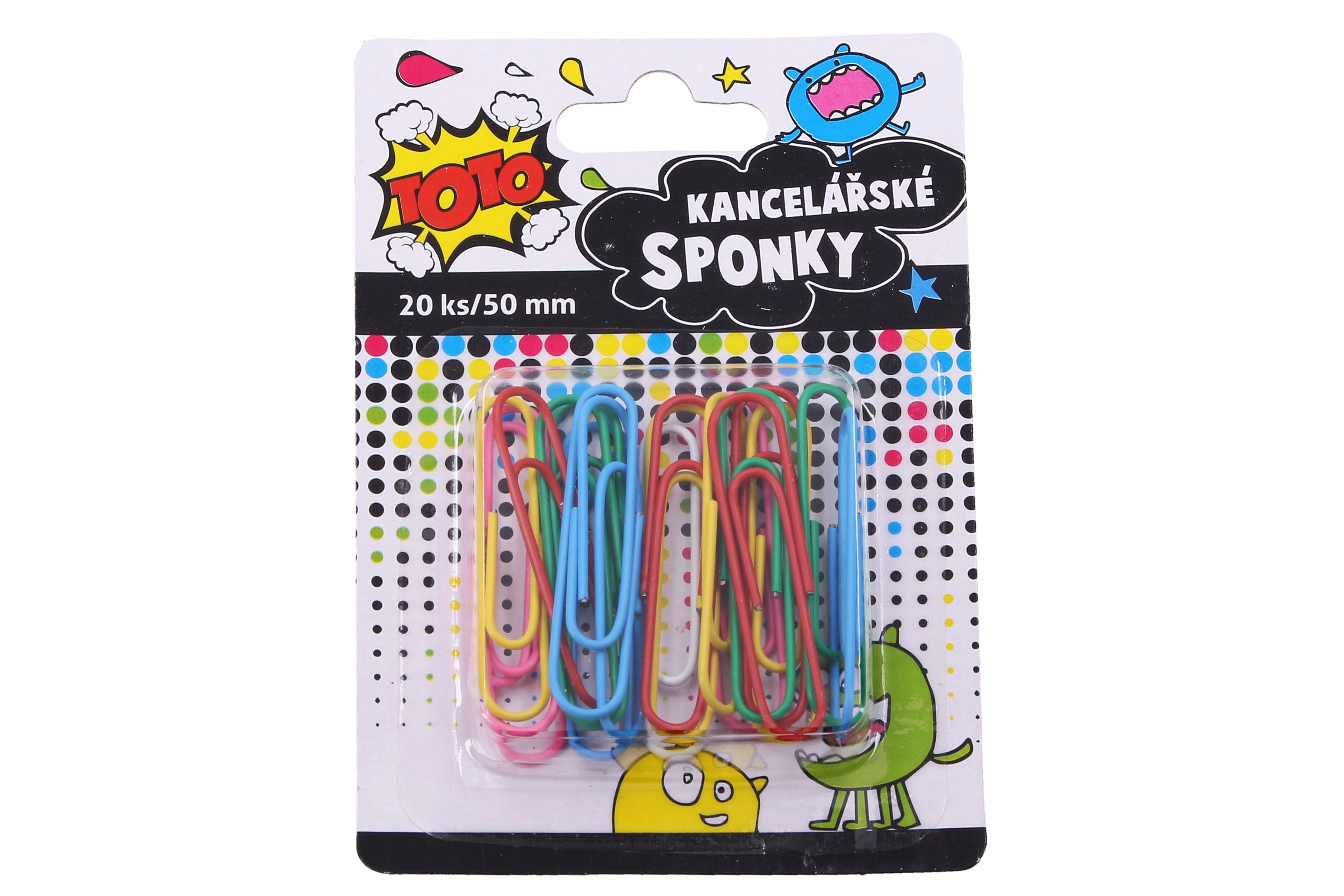 E-shop Farebné kancelárske sponky 50 mm