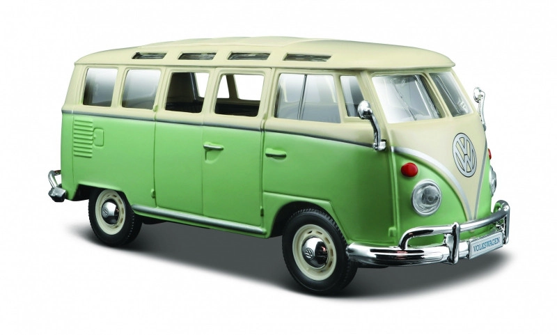 Maisto Volkswagen Van Samba´zeleno/krémová 1:25