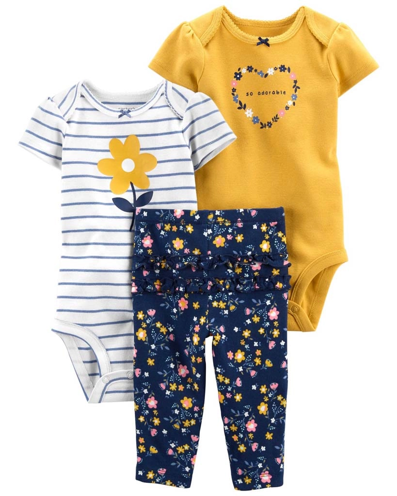 E-shop Carter s Set 3dielny body kr. rukáv 2ks nohavice Multiflora dievča LBB
