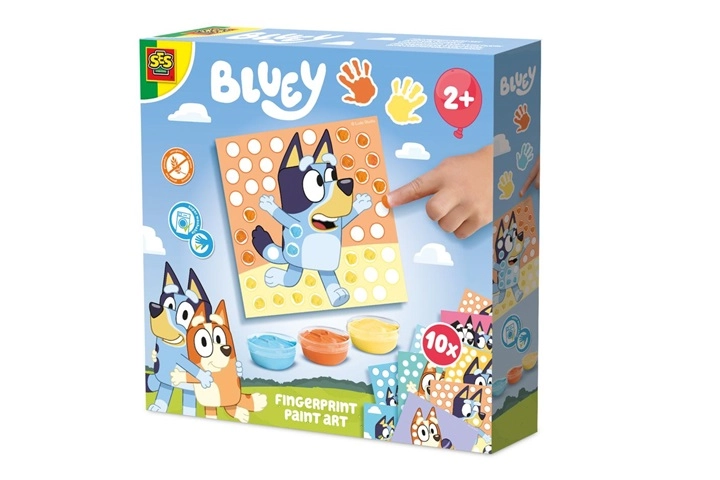 SES Bluey maľovanie prstami