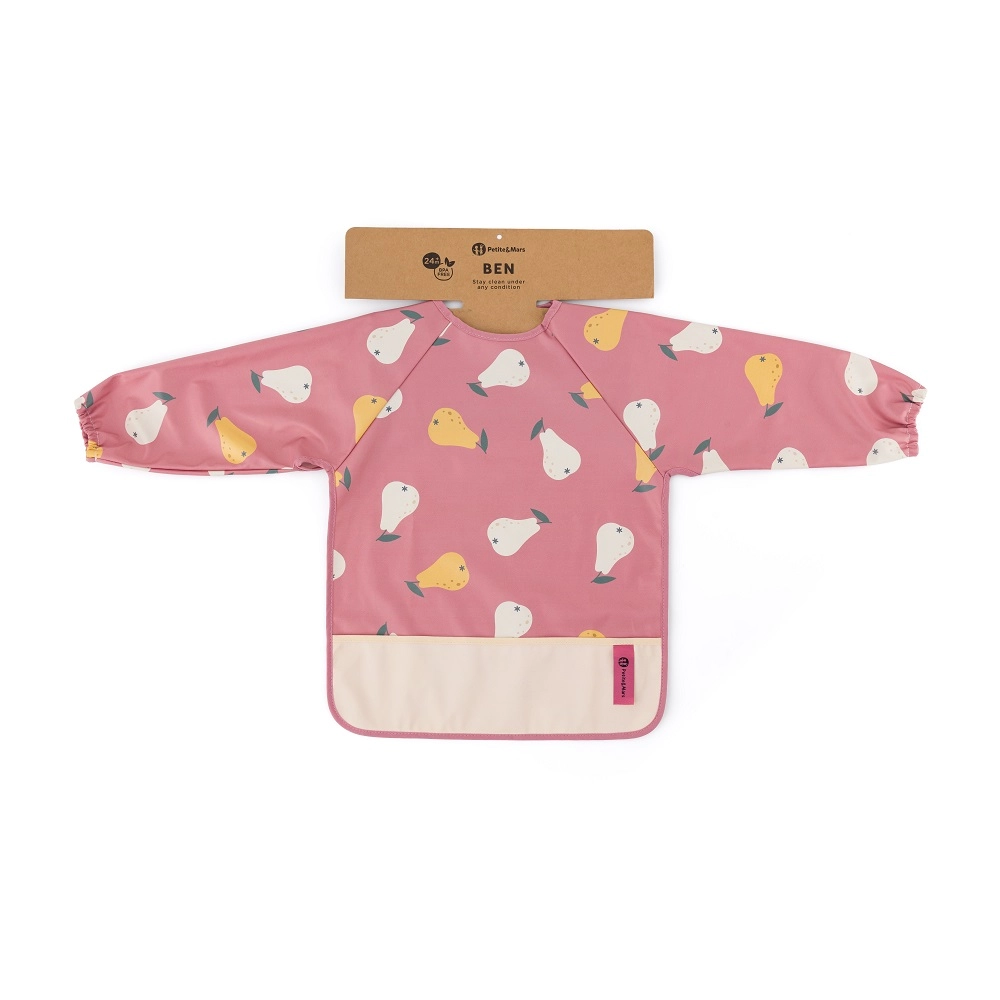 E-shop PETITE&MARS podbradník s dlhým rukávom Ben Pink Pears