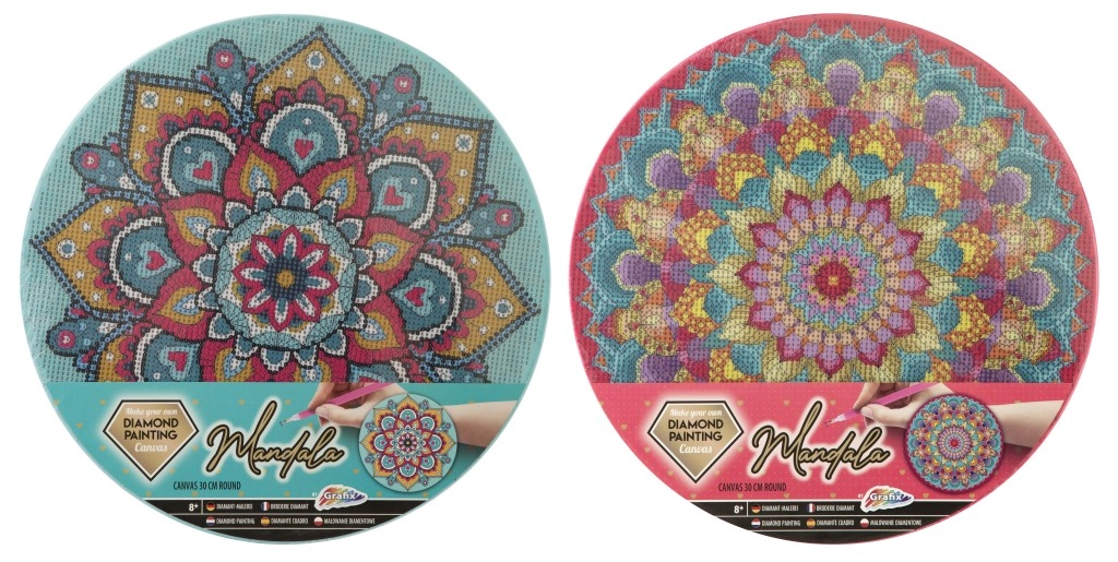 E-shop Grafix Diamantové maľovanie Mandala tyrkysová 30 cm na rámu
