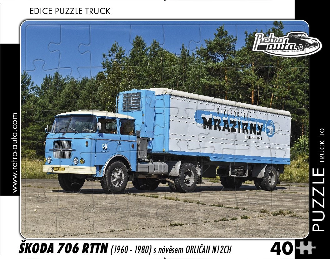 E-shop RETRO-AUTA TRUCK č.10 Škoda 706 RTTN s návesom Orličan N12CH 1960-1980 40 dielov
