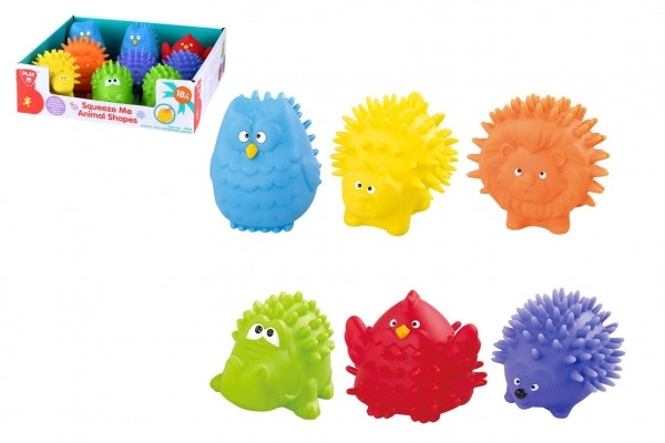 E-shop Teddies Míček zvířátko mačkací guma 6 8cm 9ks