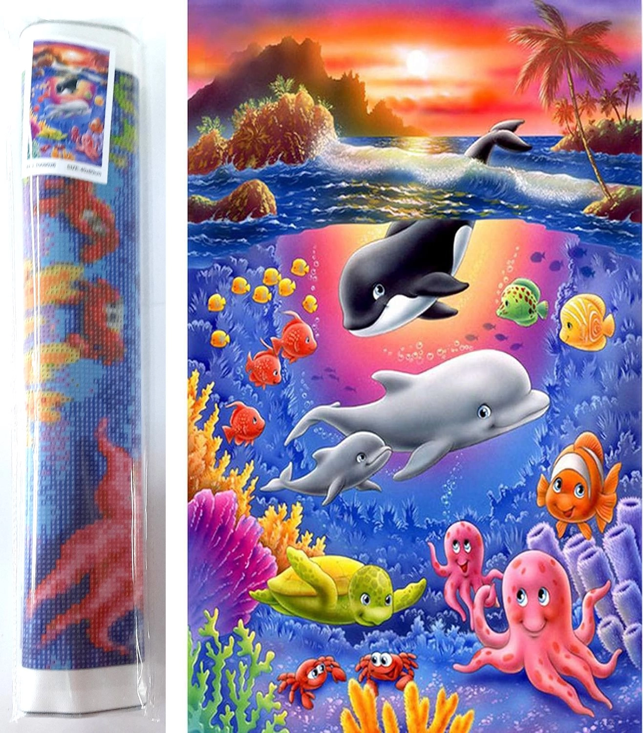 E-shop Norimpex Diamantové maľovanie Podmorský svet 80 x 40 cm