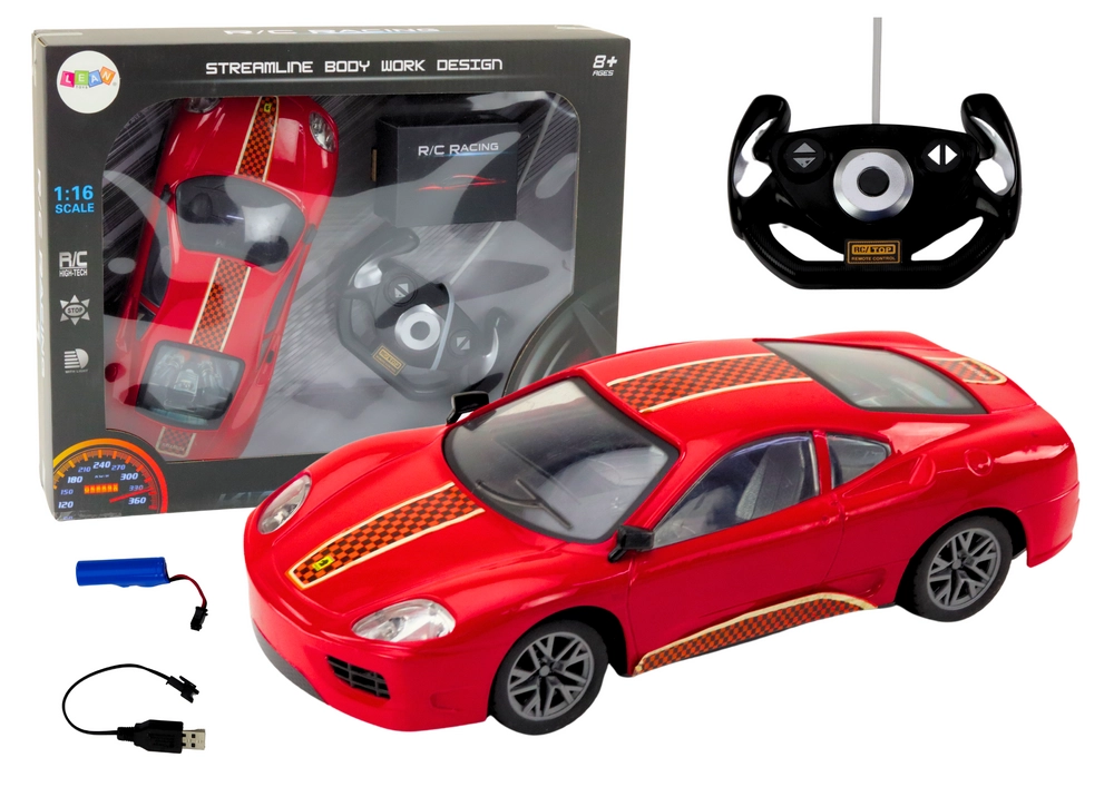E-shop Auto na diaľkové ovládanie RC 1:16 červené
