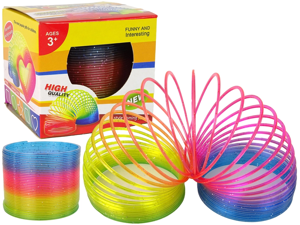 LEAN TOYS Špirála dúhová trblietavá