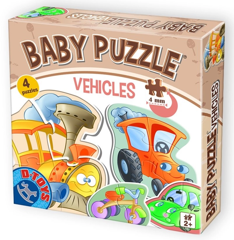 E-shop D-Toys Baby Dopravné prostriedky 4v1 2-4 dielov