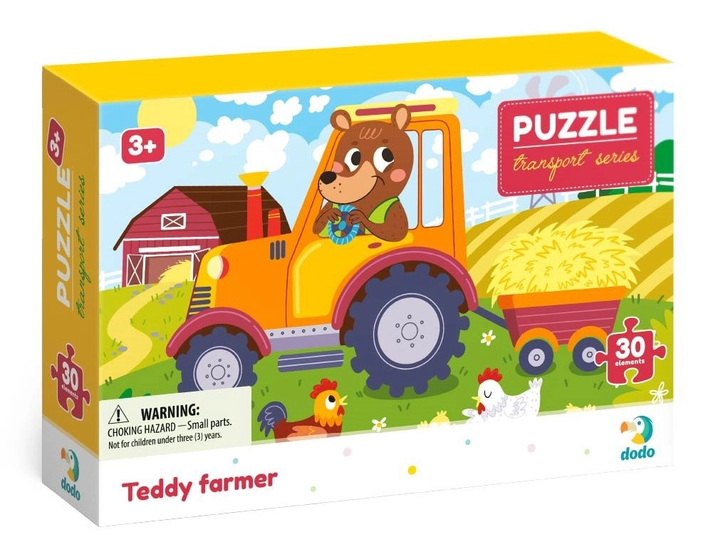 Dodo Puzzle Doprava: Farmár Teddy 30 Dielikov