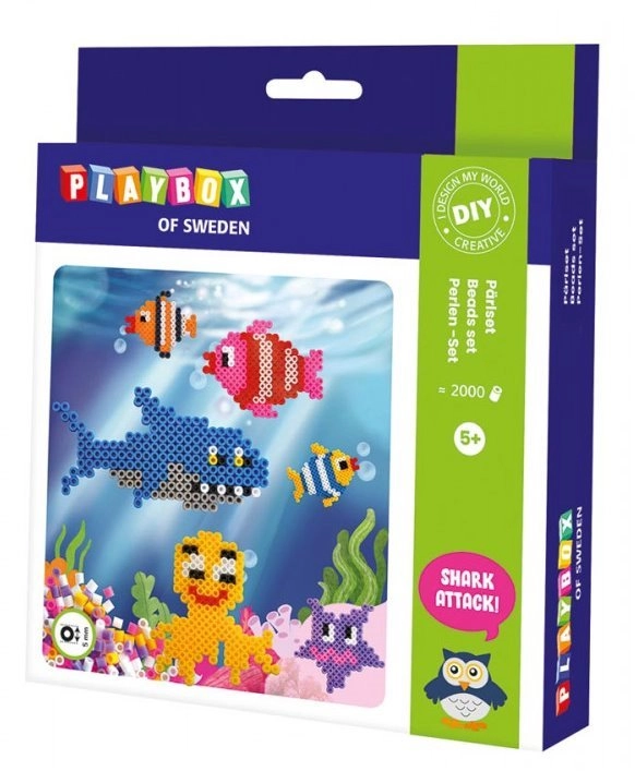 E-shop PLAYBOX Zažehľovacie korálky - set 2000 ks - Morské živočíchy