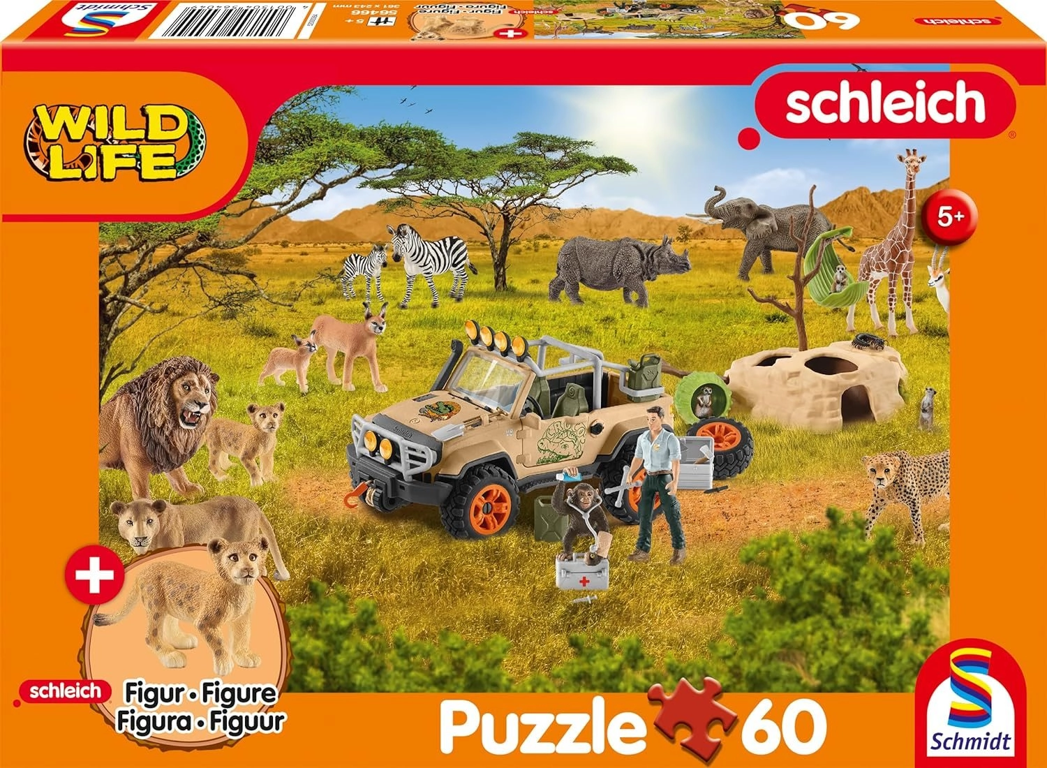 SCHMIDT Schleich V Savaně + figurka Schleich 60 dielov