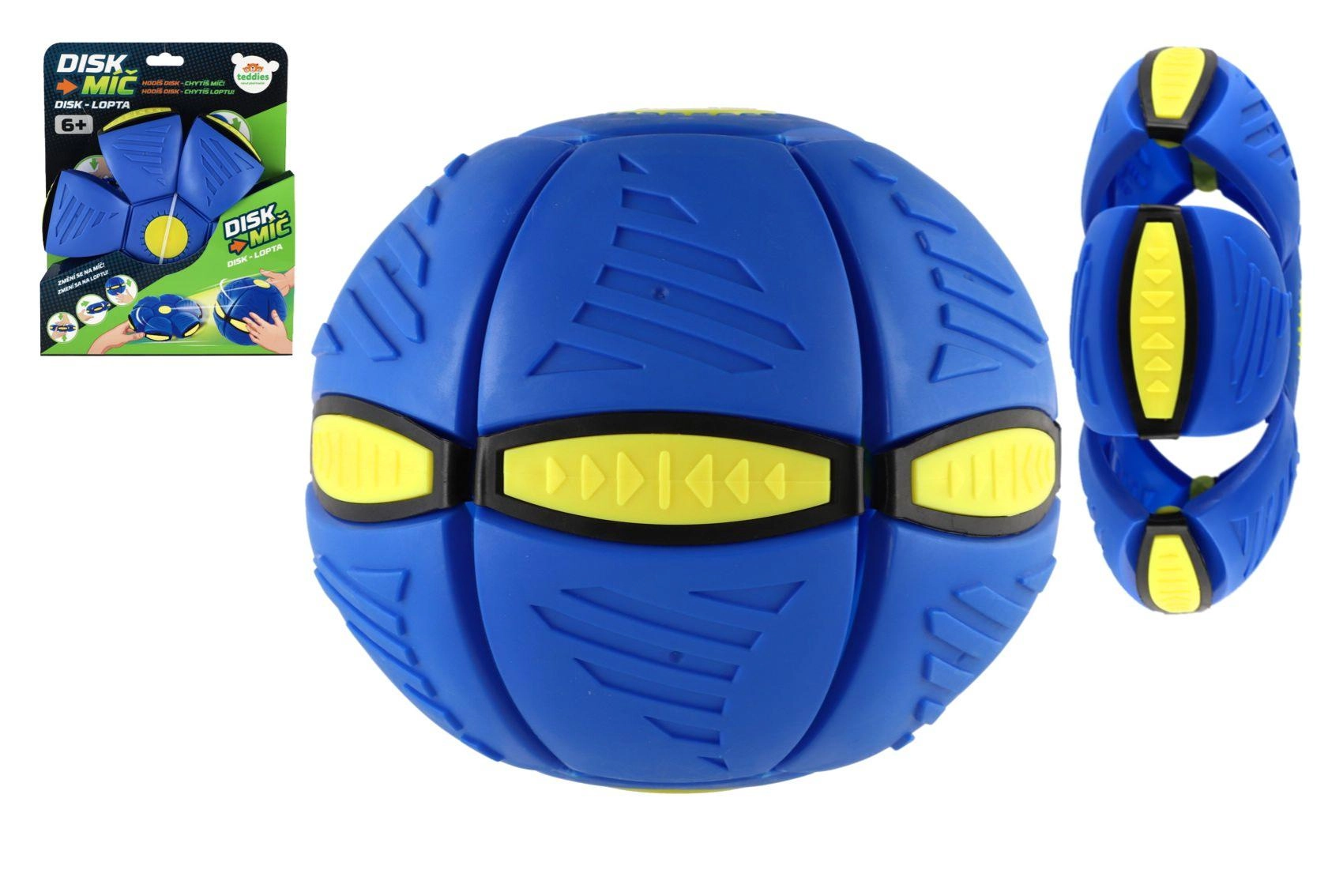 DiskLopta plastová modrá 22 cm – hádž ako disk, chyť ako loptu