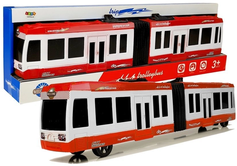 Lean Toys Autobus kĺbový modro-biely