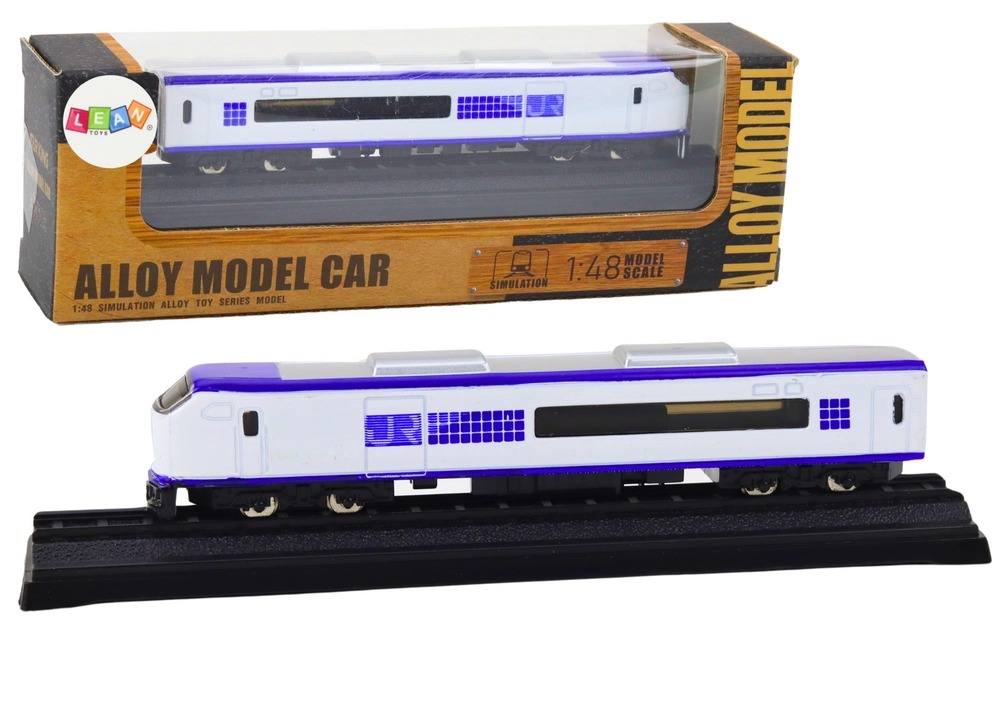 E-shop LEAN TOYS Zberateľský kovový model vozňa bielo-modrý 1:48