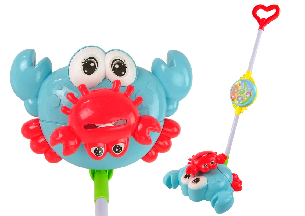 E-shop Lean Toys tlačiaca žiariaca palica hudba Krab modrá