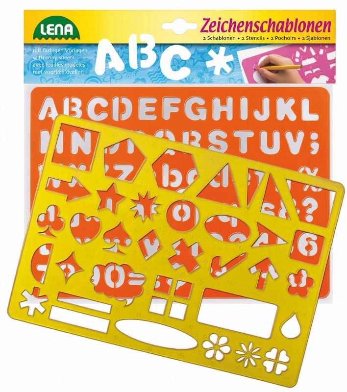 E-shop Kreslící šablony symboly písmena